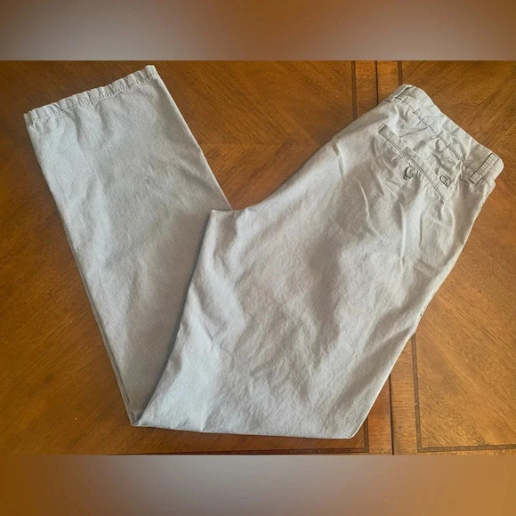 Calvin Klein Men's Blue/Gray 100% Cotton Micro Striped Career Trousers 34x32 EUC - Picture 11 of 12